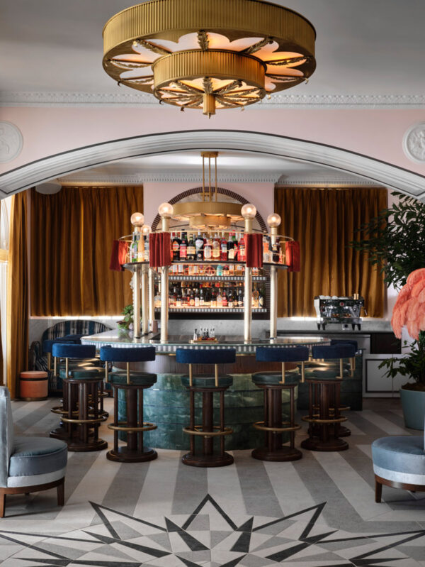 Art Deco inspired speakeasy bar inside the Georgian Hotel